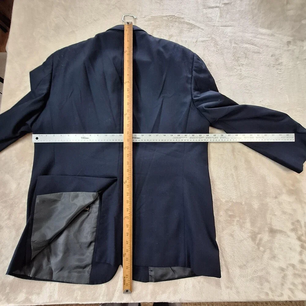 Bernhard Altmann Blazer Mens 44 Blue Wool Gold Button Sport Coat Single Vent